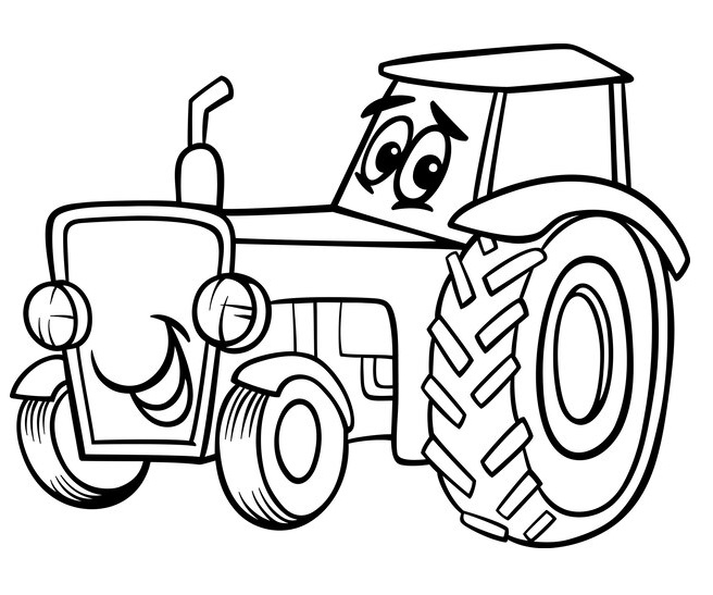 Traktori 2 Värityskuva - Lataa, tulosta tai väritä verkossa ilmaiseksi