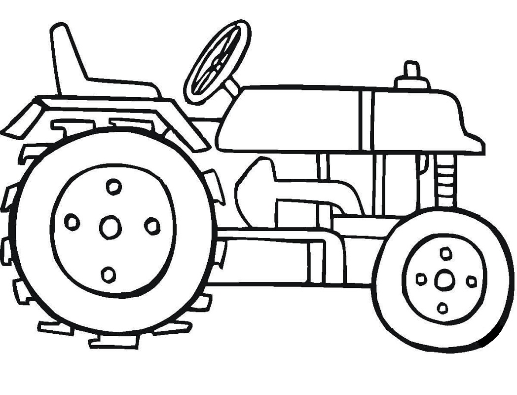 Traktori 4 Värityskuva - Lataa, tulosta tai väritä verkossa ilmaiseksi