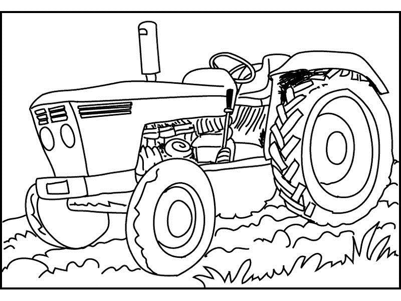 Traktori 6 Värityskuva - Lataa, tulosta tai väritä verkossa ilmaiseksi