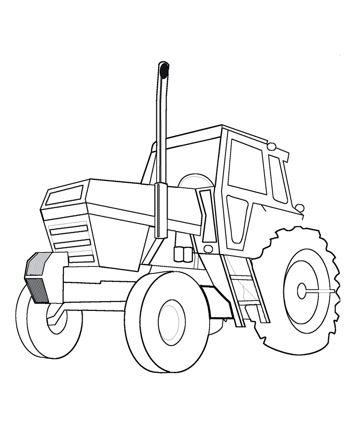 Traktori 8 Värityskuva - Lataa, tulosta tai väritä verkossa ilmaiseksi