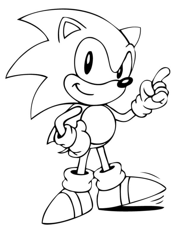 Upea Sonic piirustus Värityskuva