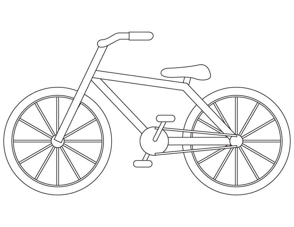 Yksinkertainen polkupyörä Värityskuva