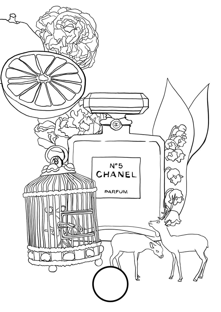 Chanel hajuvesi Värityskuva