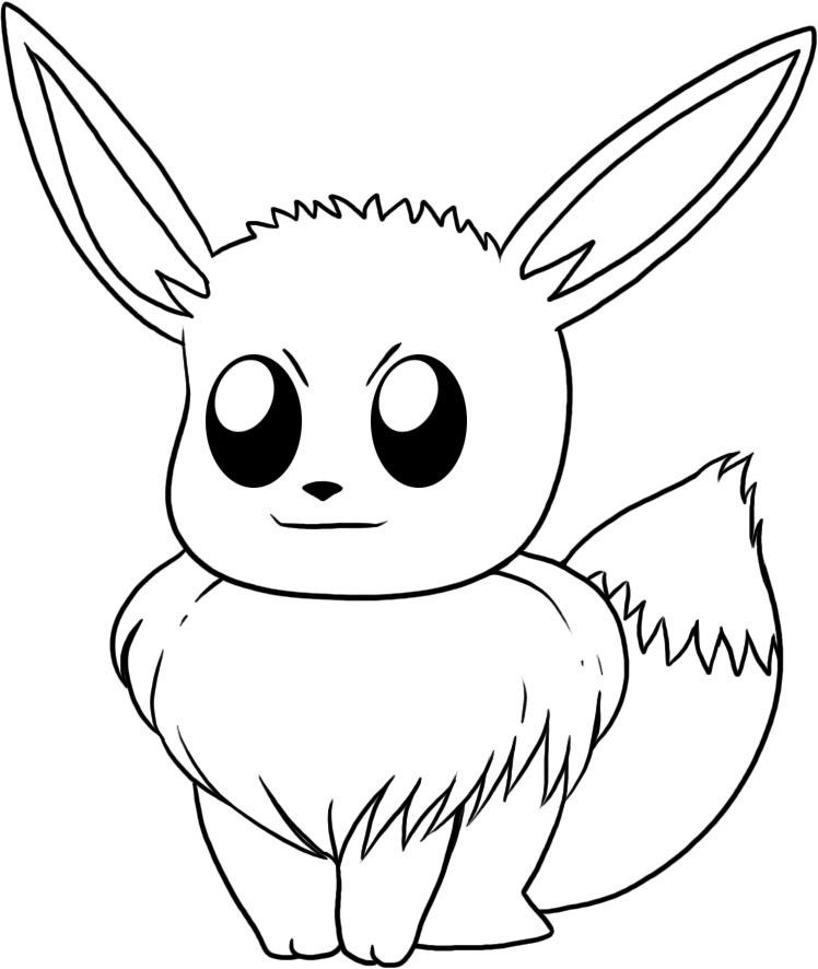 Eevee hymyilee Värityskuva