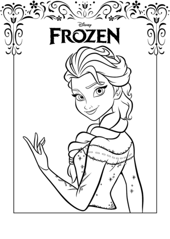 Elsa elokuvasta Frozen Värityskuva