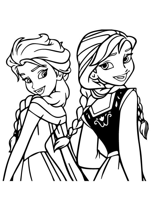 Elsa ja Anna Värityskuva
