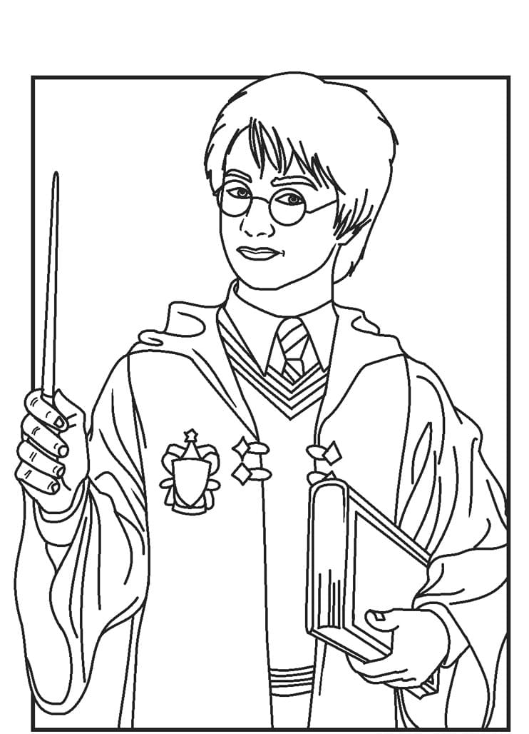 Harry Potter kirjan kanssa Värityskuva