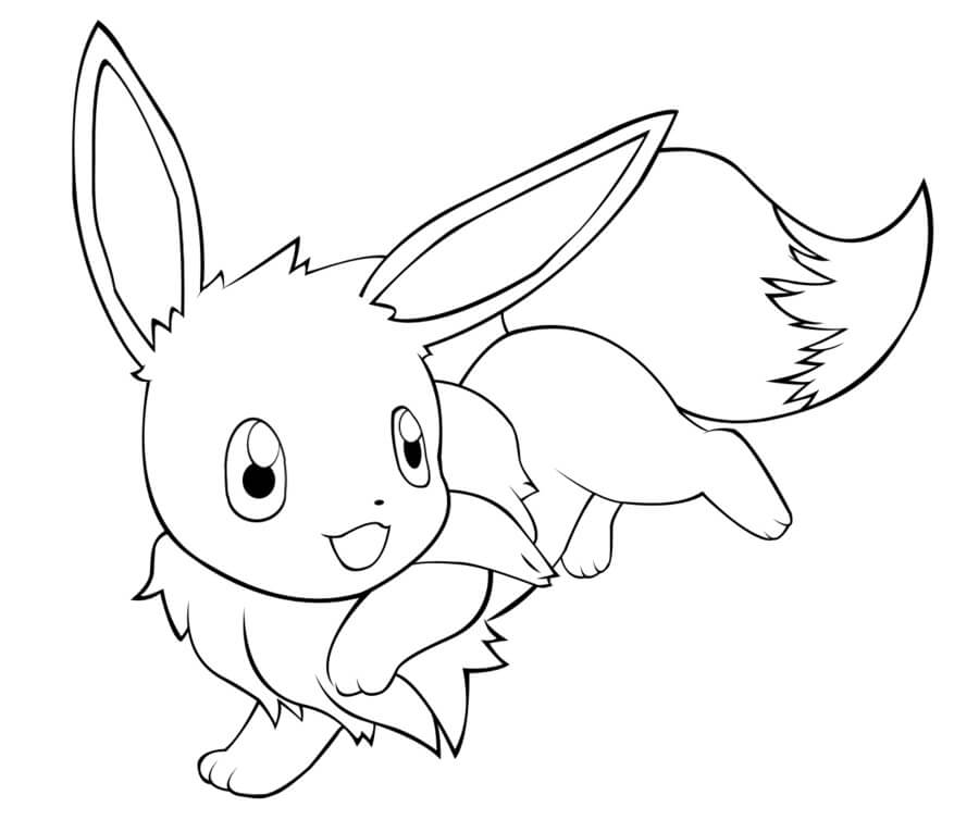 Kawaii Pokemon Eevee Värityskuva