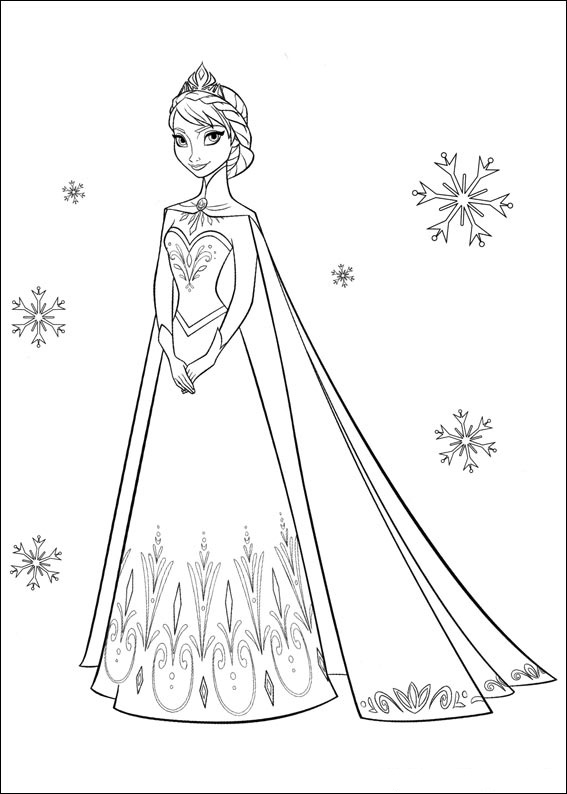 Lumikuningatar Elsa Värityskuva