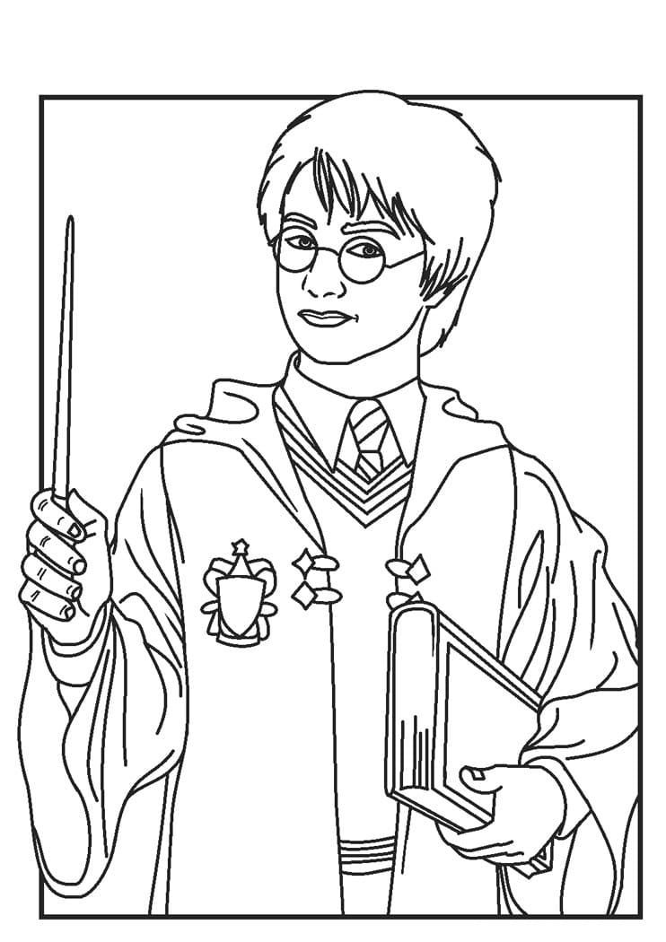 Nuori Harry Potter Värityskuva