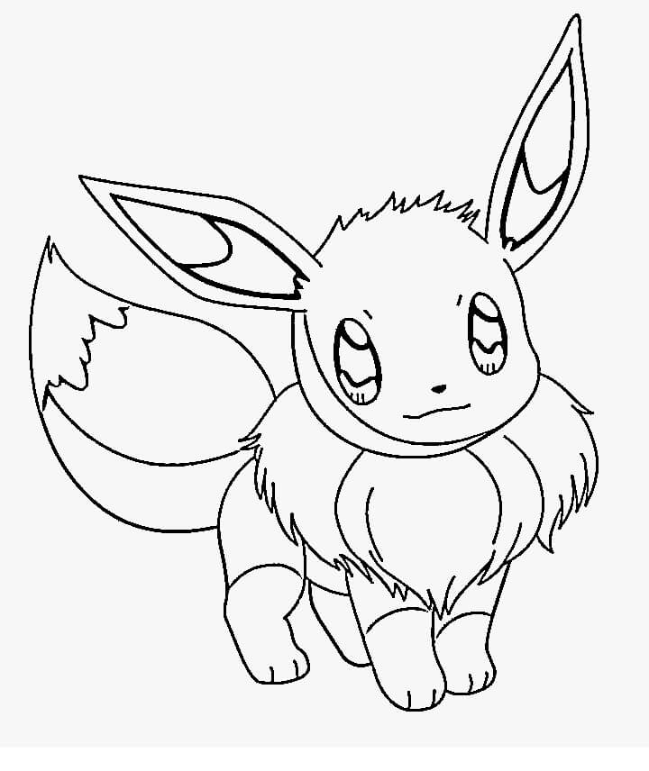 Suloinen Pokemon Eevee Värityskuva