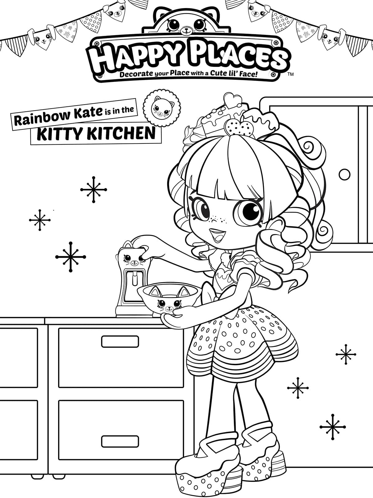 Rainbow Kate Shopkins Doll coloring page Värityskuva