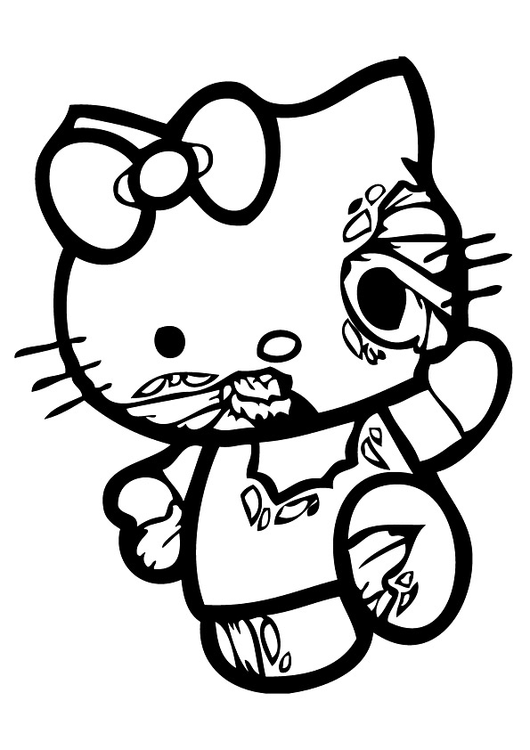 Zombie Hello Kitty Värityskuva
