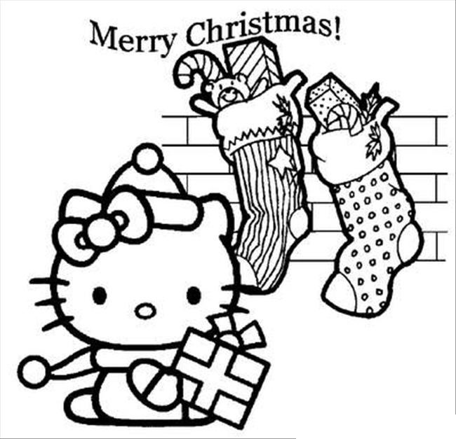 Hello Kitty jouluna Värityskuva