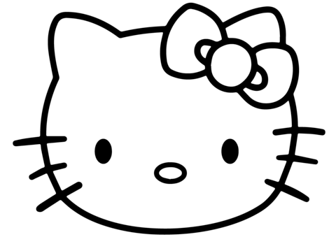 Hello Kitty kasvot Värityskuva