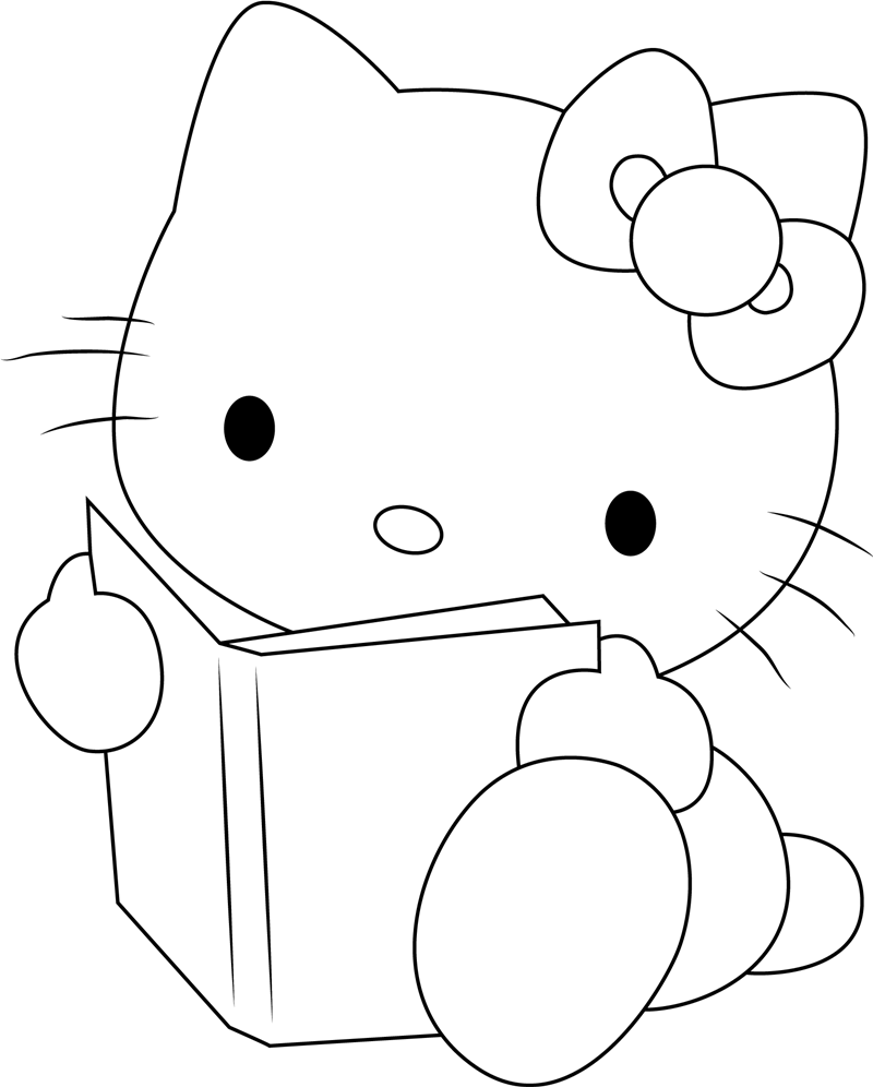 Hello Kitty Lukukirja Värityskuva