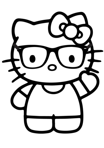 Hello Kitty Nörtti Värityskuva