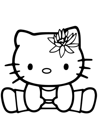 Hello Kitty voimistelu Värityskuva