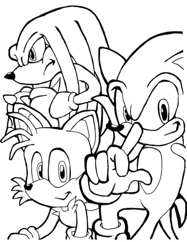 Sonic sarjakuvahahmoja Värityskuva