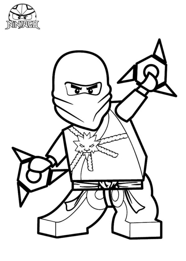 Valkoinen Ninja Zane Värityskuva