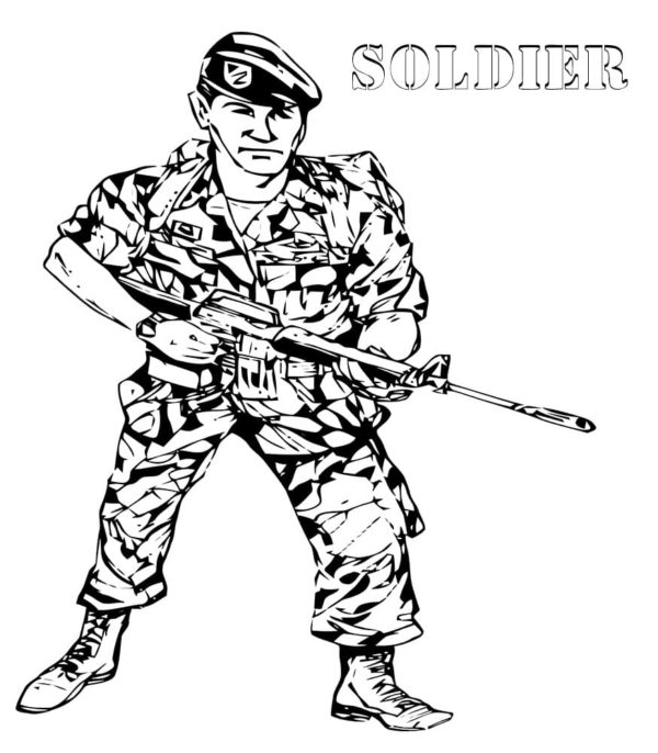 Armeijan sotilas Värityskuva