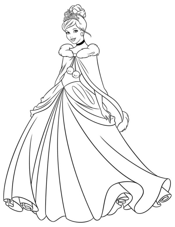 Cinderella on menossa palloon Värityskuva