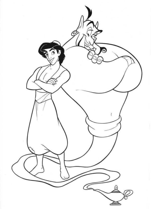 Parhaat ystävät – Jean ja Aladdin Värityskuva
