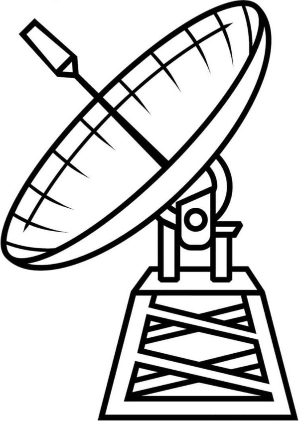 Radioteleskooppi. Värityskuva