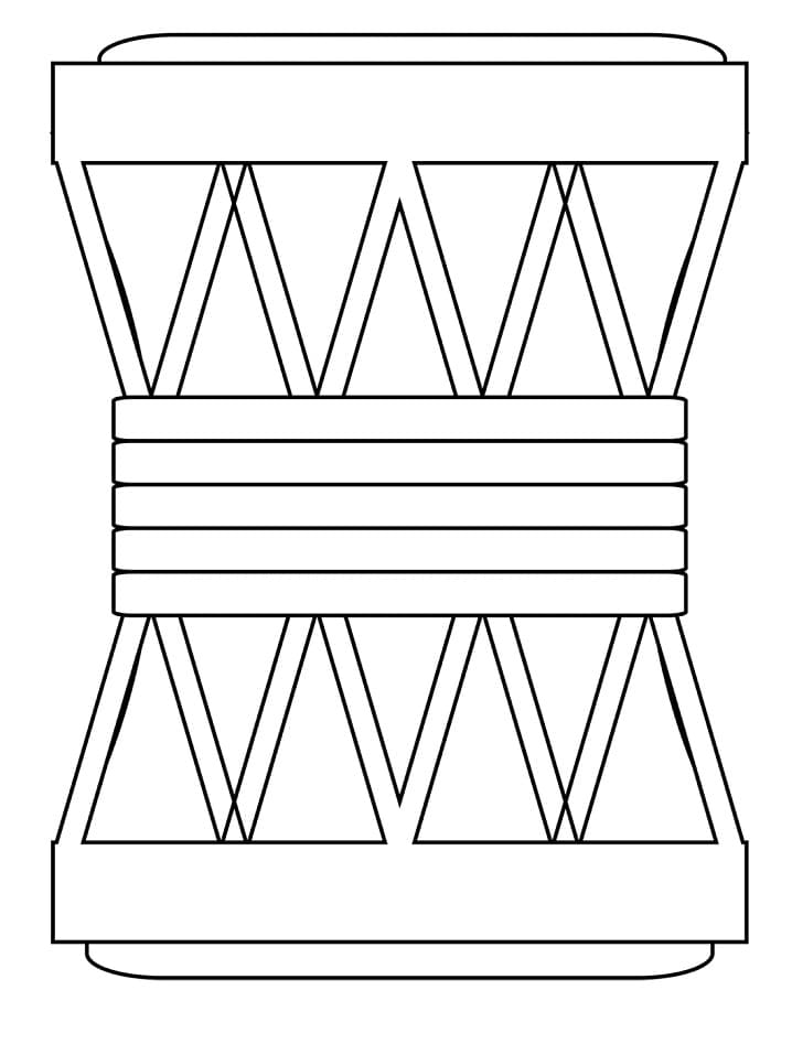 African Drums coloring page Värityskuva