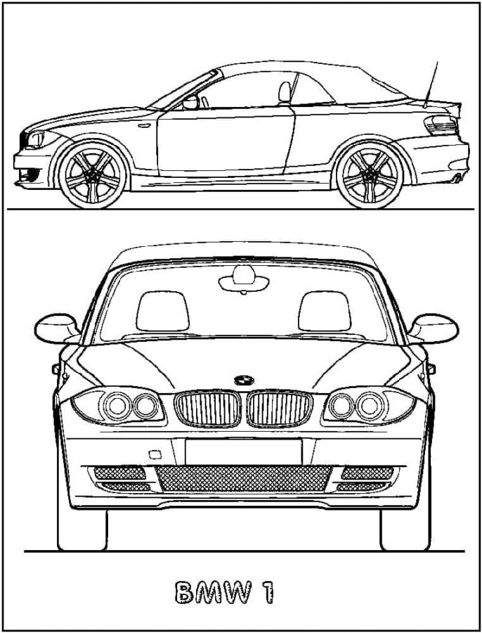 BMW 1 värityssivu Värityskuva