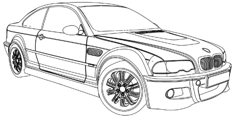BMW 3-sarjan coupe. Värityskuva