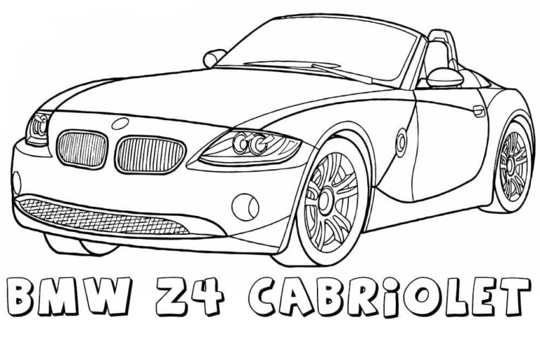 BMW Z4 avoauto värityssivu Värityskuva