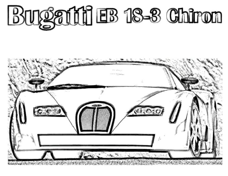 Bugatti EB 18-3 Chiron. Värityskuva