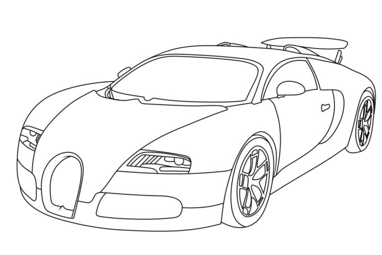 Bugatti Veyron värityssivu 1 Värityskuva