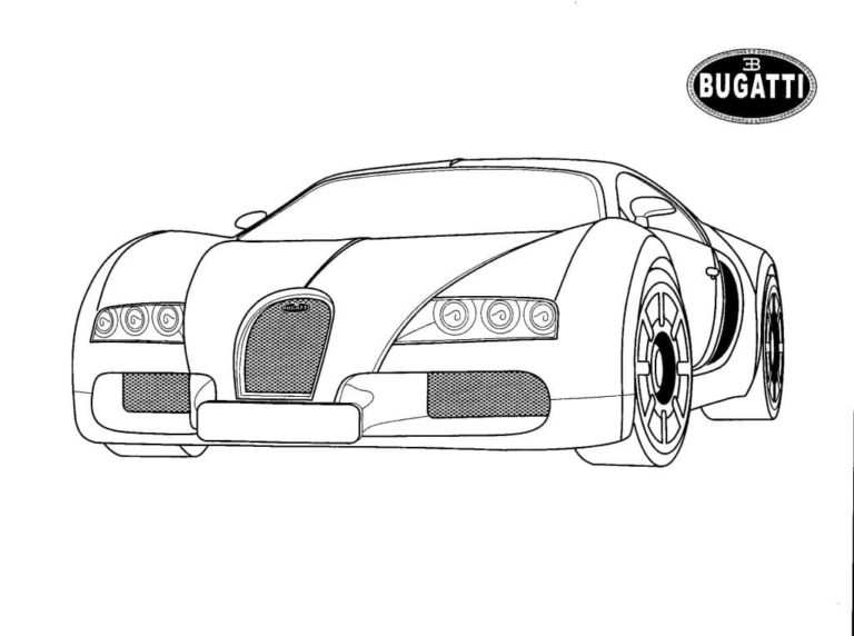 Bugatti Veyron värityssivu. 1 Värityskuva
