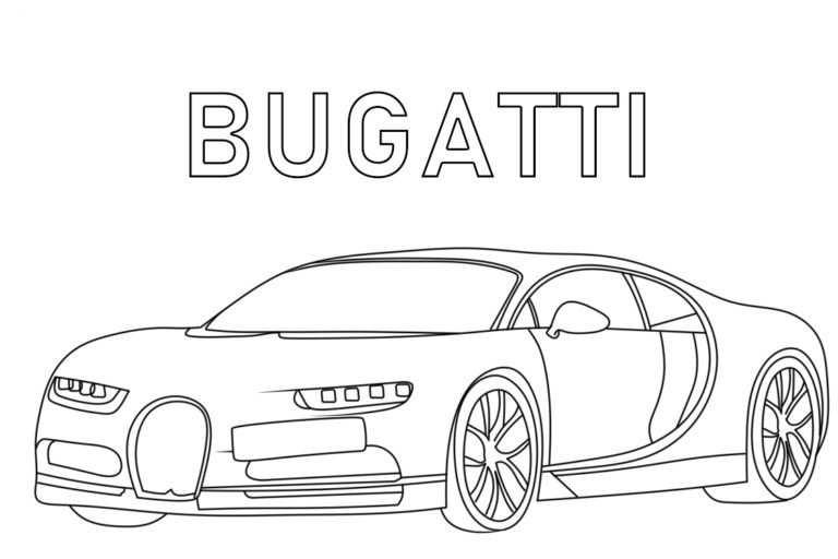 Bugatti Veyron värityssivu Värityskuva