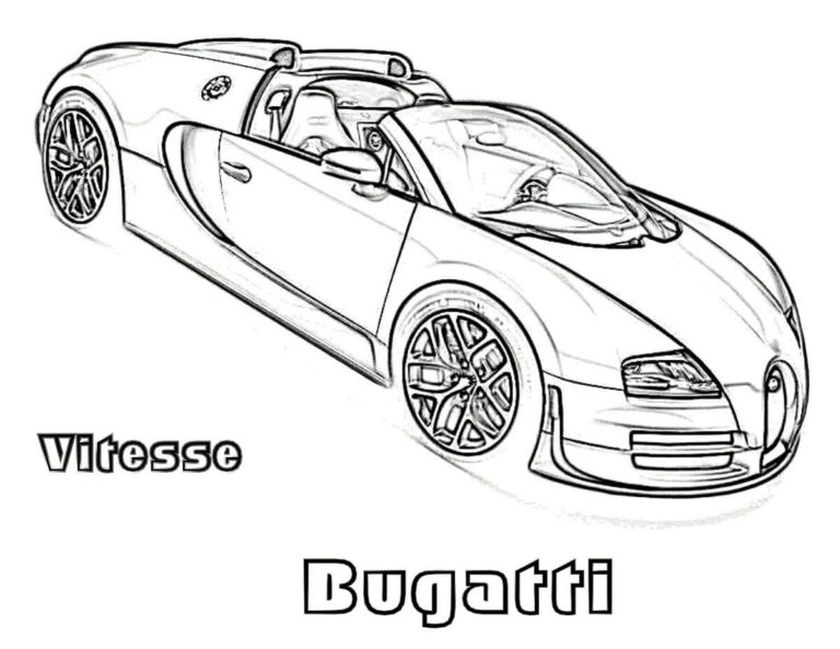 Bugatti avoauto Värityskuva