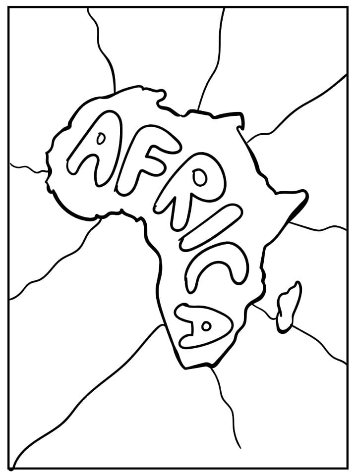 Free Printable Africa coloring page Värityskuva