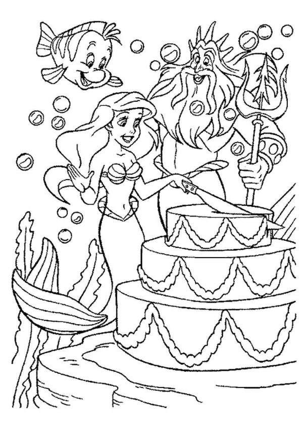 Kakku Arielille Värityskuva