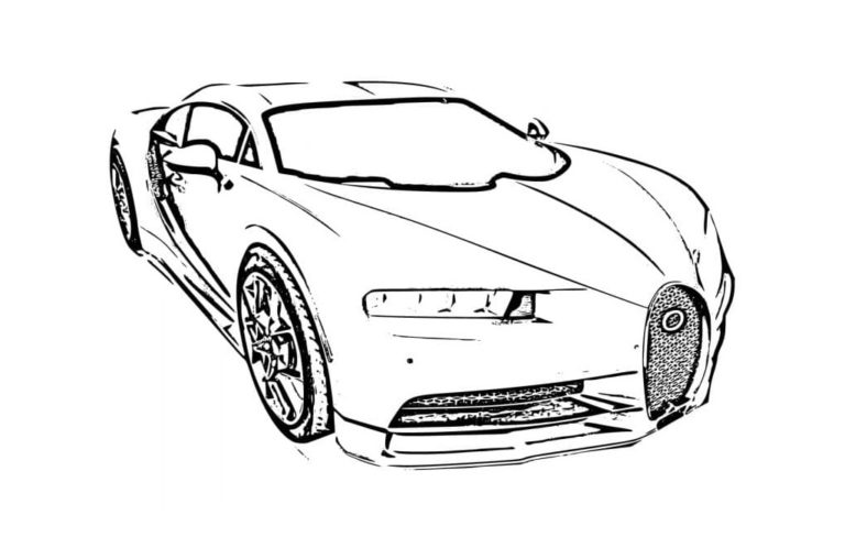 Siisti Bugatti Chiron Värityskuva
