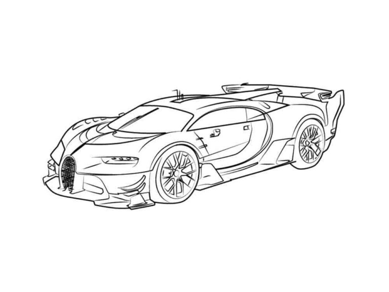 Space Bugatti. Värityskuva