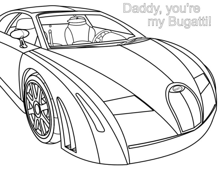 Uusi Bugatti. Värityskuva