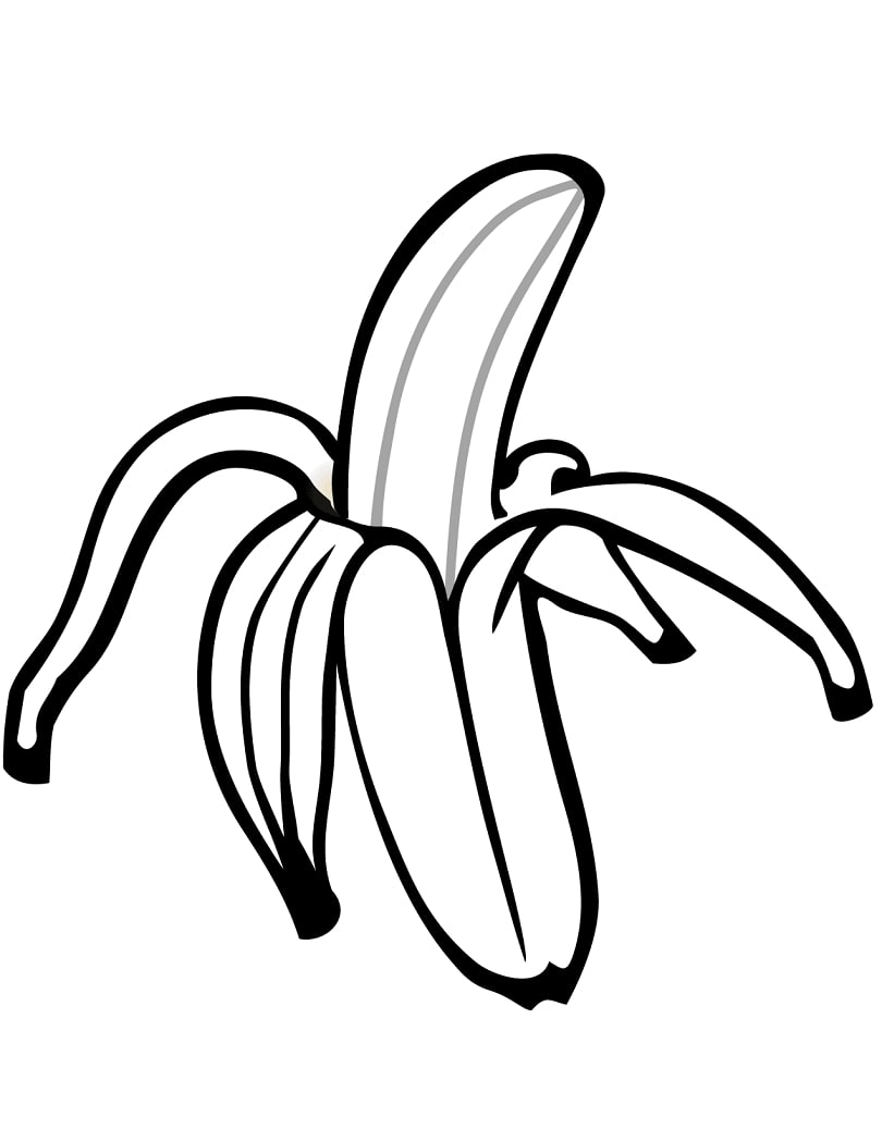 Banaani värjäykseen 1 Värityskuva