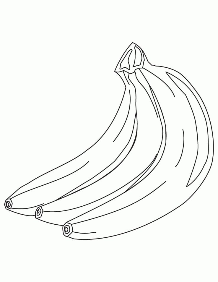 Nippu banaania värjäämiseen 1 Värityskuva