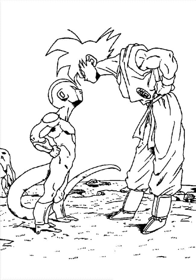 Goku ja Frieza Värityskuva