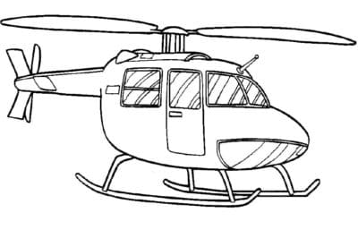 Hätäministeriön Helikopteri Pelastaa Ihmisiä. Värityskuva
