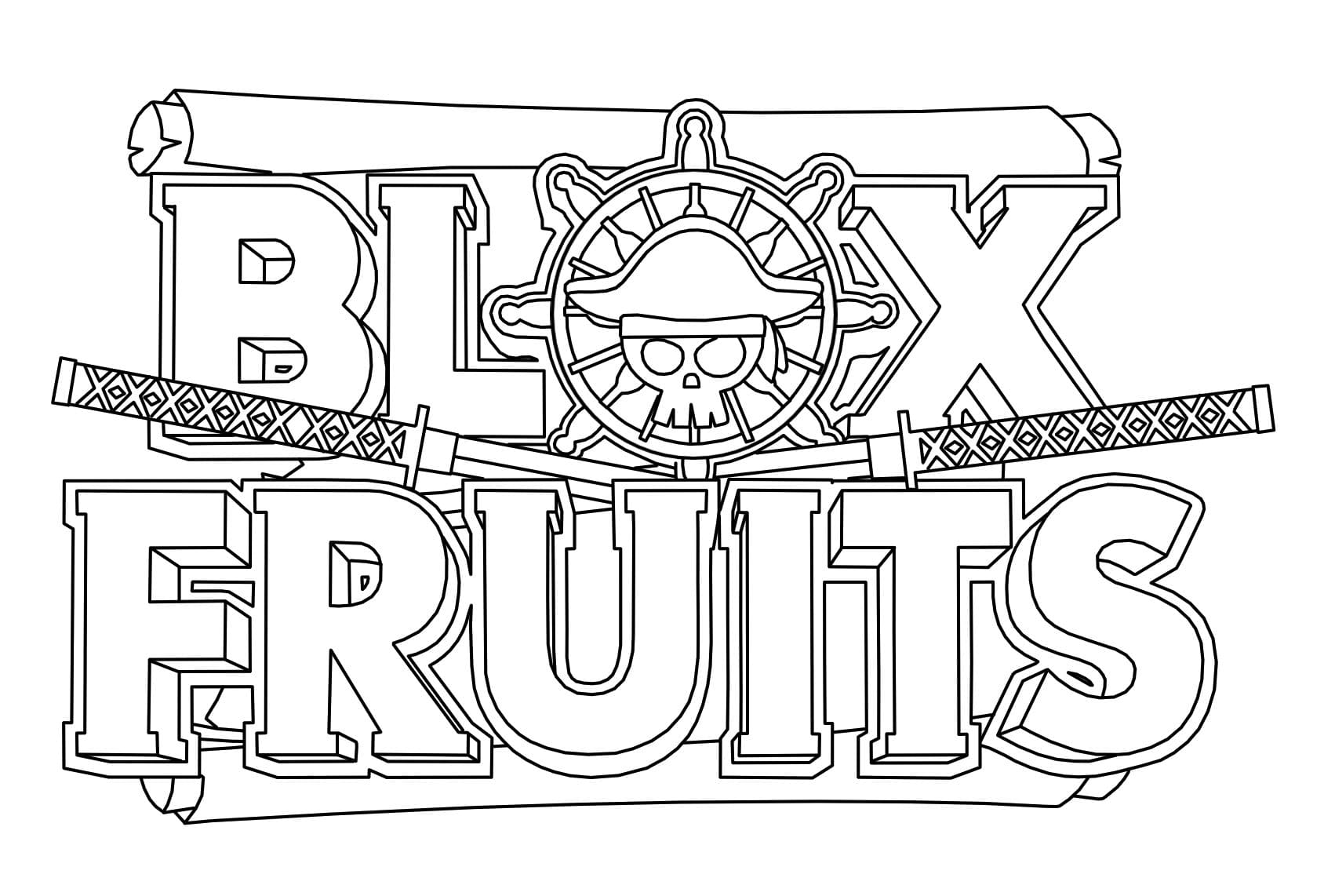 Blox Fruits -logo Värityskuva