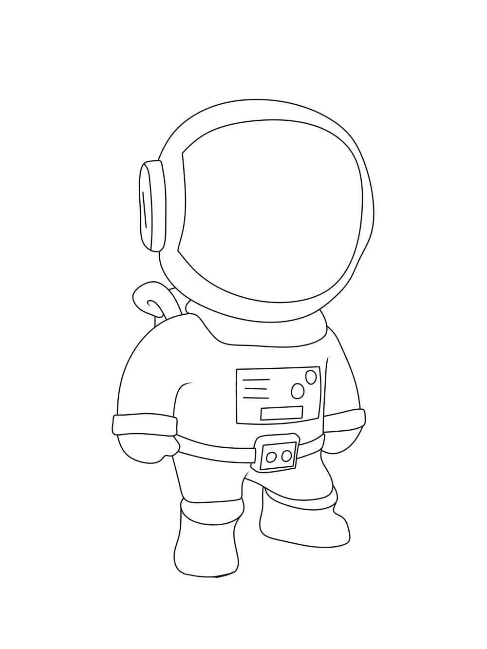 Stumble Guys -astronautti Värityskuva