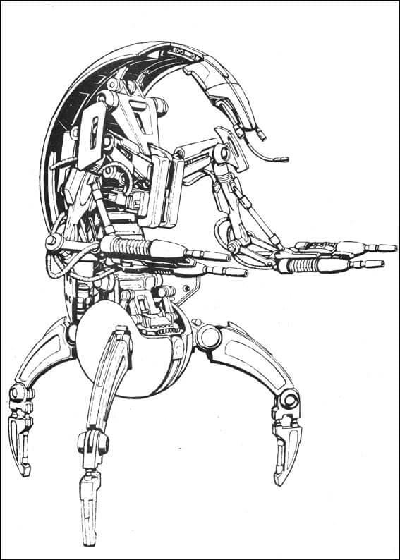 Pelottava robotti Star Warsissa Värityskuva