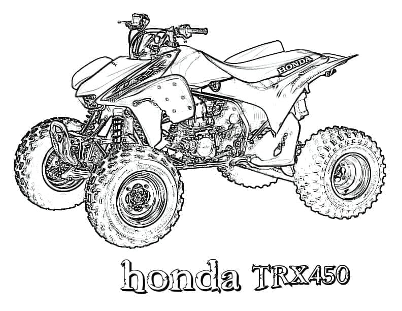 Honda TRX450 Mönkijä Värityskuva